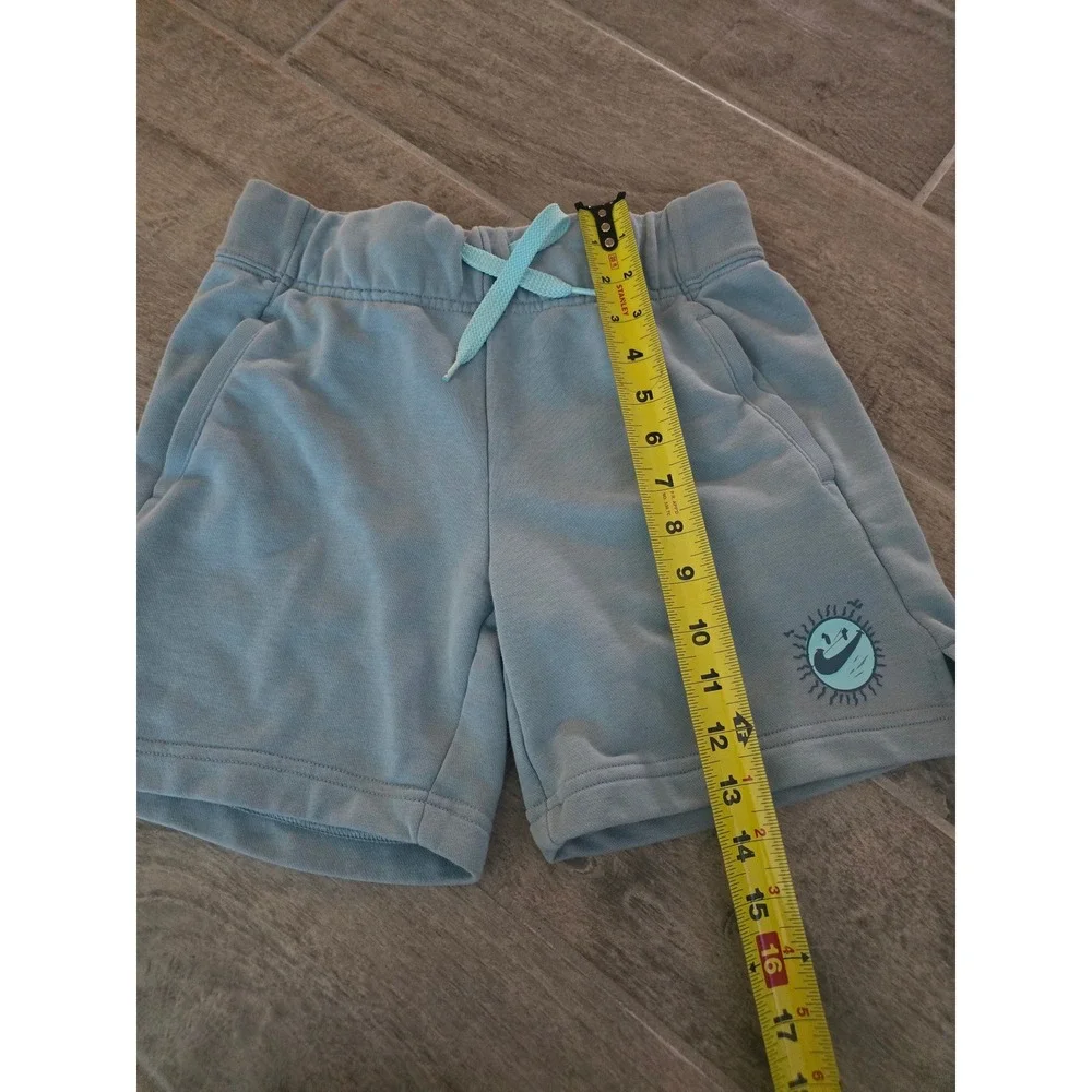 Nike Sun Club Shorts Kids Size Large Blue Smile Logo Activewear Casual‎ Sweats